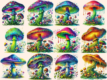 Magical Mushrooms (P2) Clipart enchanted mushrooms - Wonders Artist