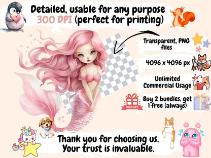 Magical Ocean Watercolor Clipart Enchanted Sea Art - Wonders Artist