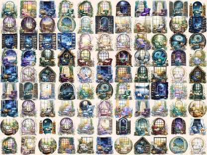 Magical Reading Nook Watercolor Clipart book clipart - Wonders Artist