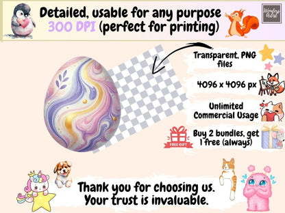 Marble Easter Eggs (P3) Clipart decorative eggs png - Wonders Artist