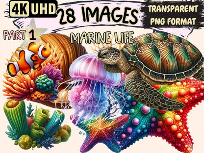 Marine Life Clipart Cute marine art - Wonders Artist