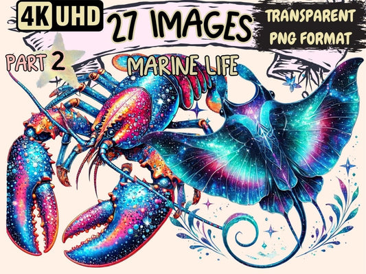 Marine Life (P2) Clipart aquatic icons - Wonders Artist