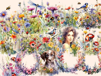 Meadow Flowers Watercolor Clipart california flower - Wonders Artist