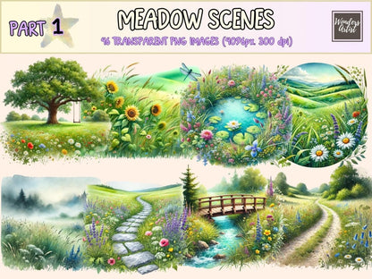 Meadow Scenes Clipart countryside clipart - Wonders Artist