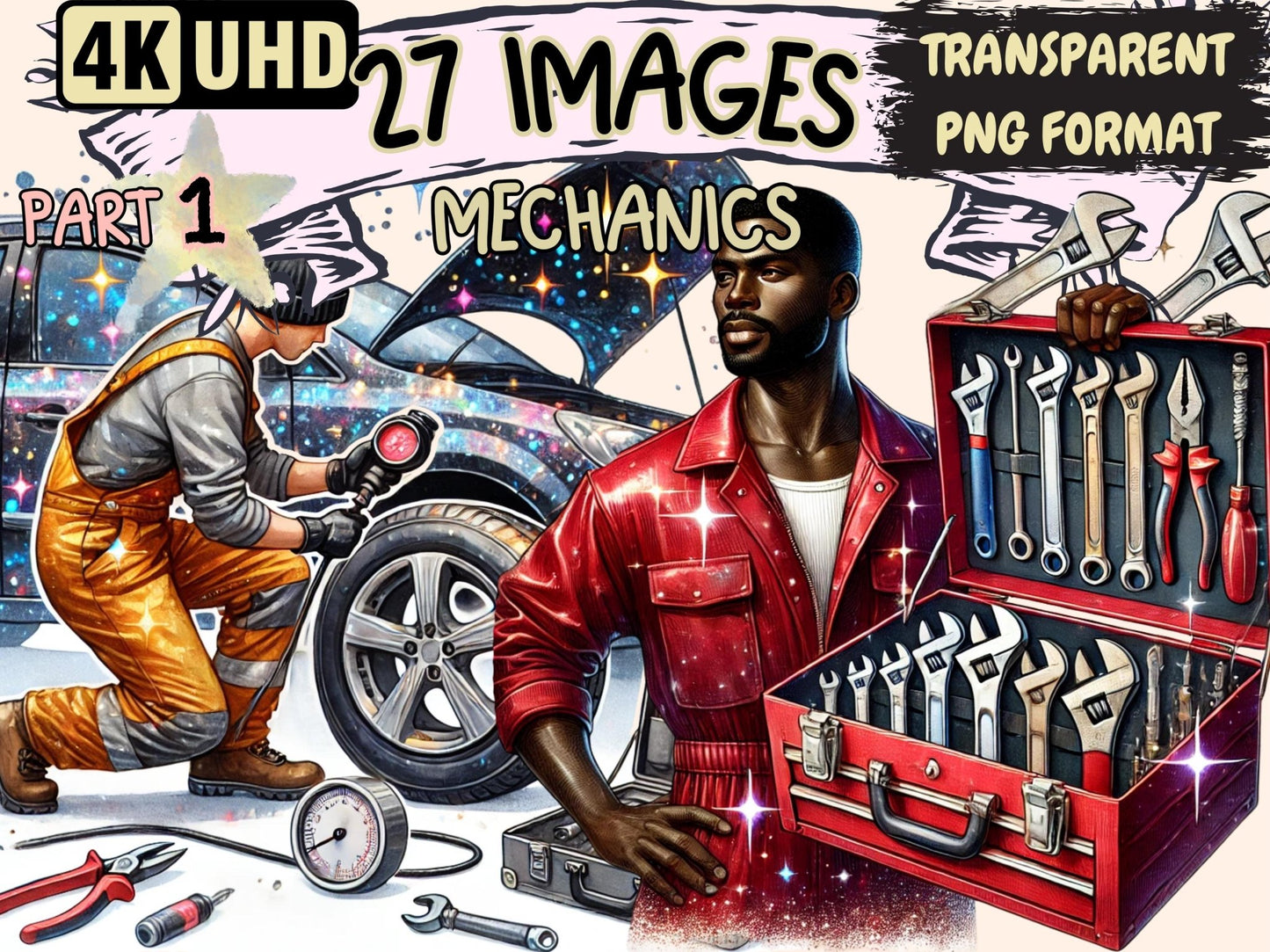 Mechanics Clipart - High - Quality Instant Digital Download for Creative Projects