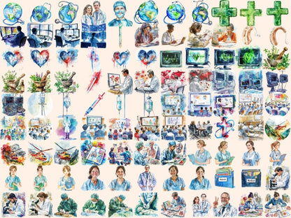 Medical Watercolor Clipart doctor clipart - Wonders Artist