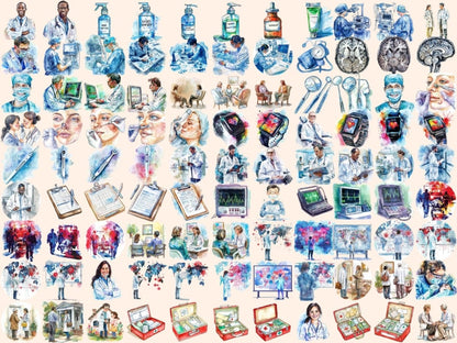 Medical Watercolor Clipart doctor clipart - Wonders Artist