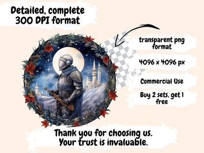 Medieval Christmas Watercolor Clipart antique christmas - Wonders Artist