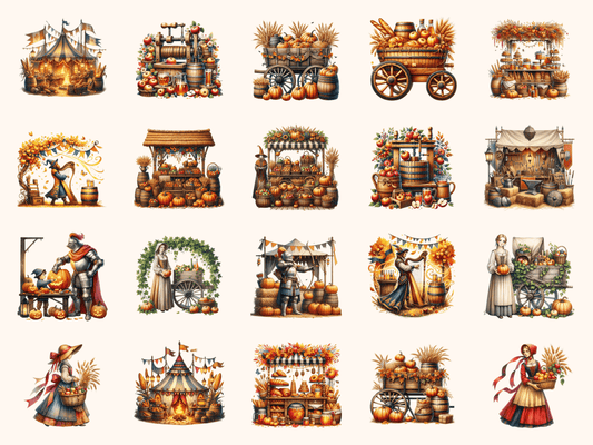 Medieval Harvest Fair Clipart