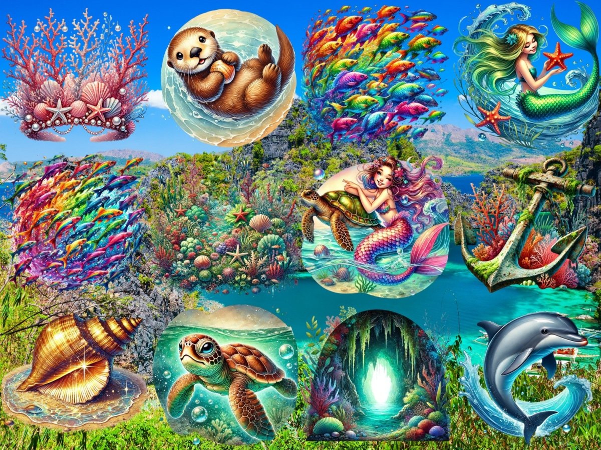 Zeemeermin Lagune Clipart (BEPERKTE EDITIE) image 5