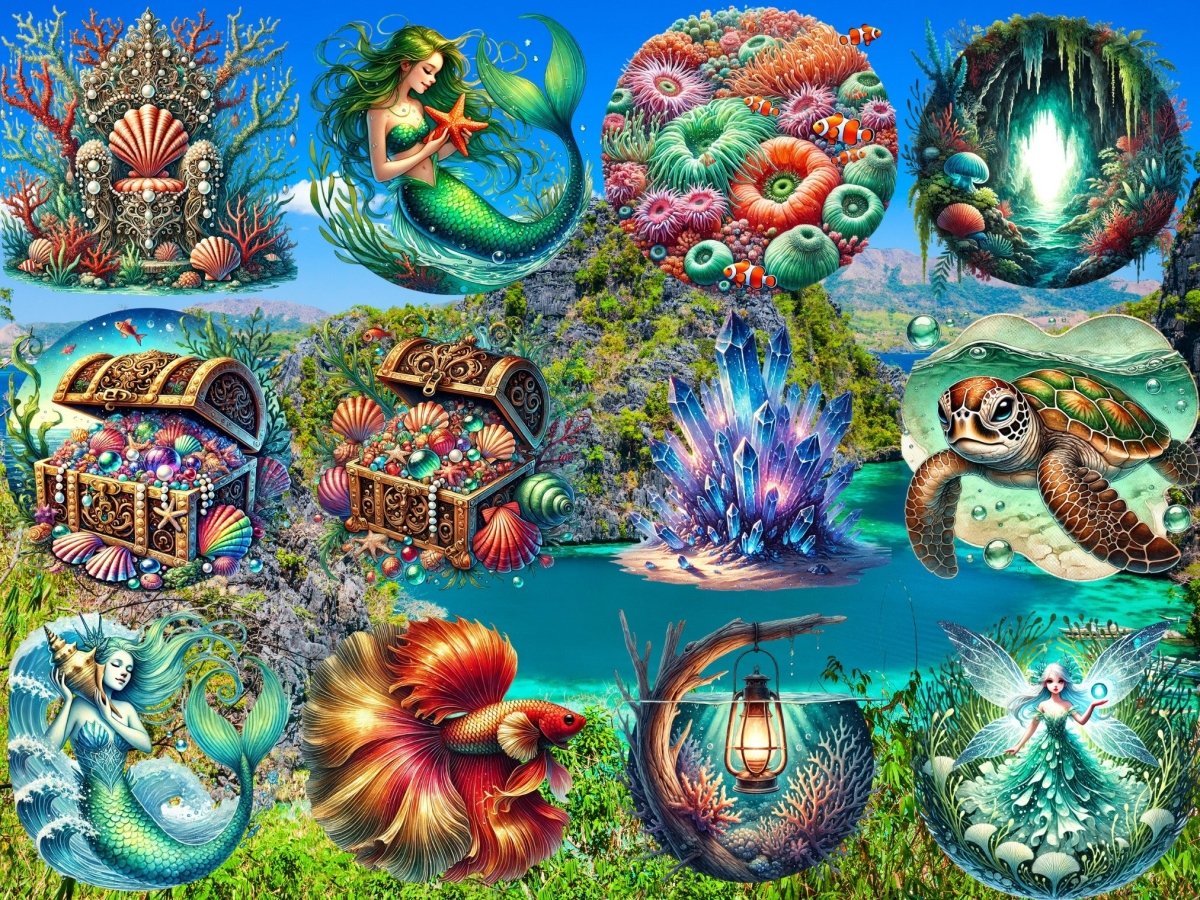 Zeemeermin Lagune Clipart (BEPERKTE EDITIE) image 2