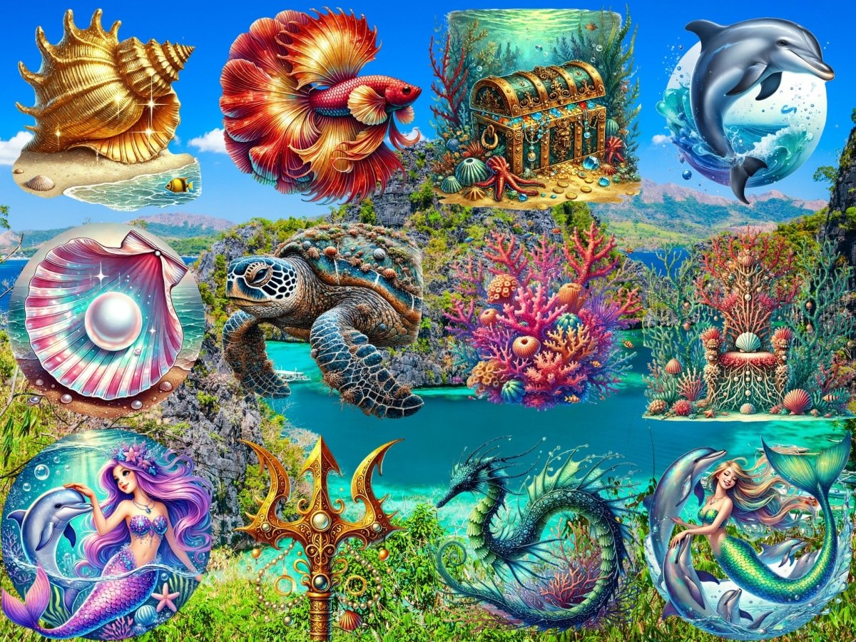 Zeemeermin Lagune Clipart (BEPERKTE EDITIE) image 3