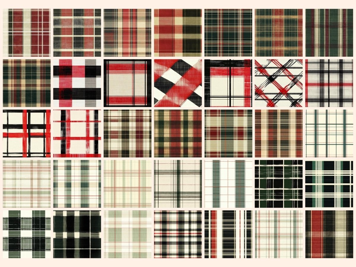 Merry Plaid Christmas #2 Seamless Digital Paper christmas seamless - Wonders Artist