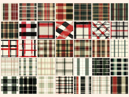 Merry Plaid Christmas #2 Seamless Digital Paper christmas seamless - Wonders Artist