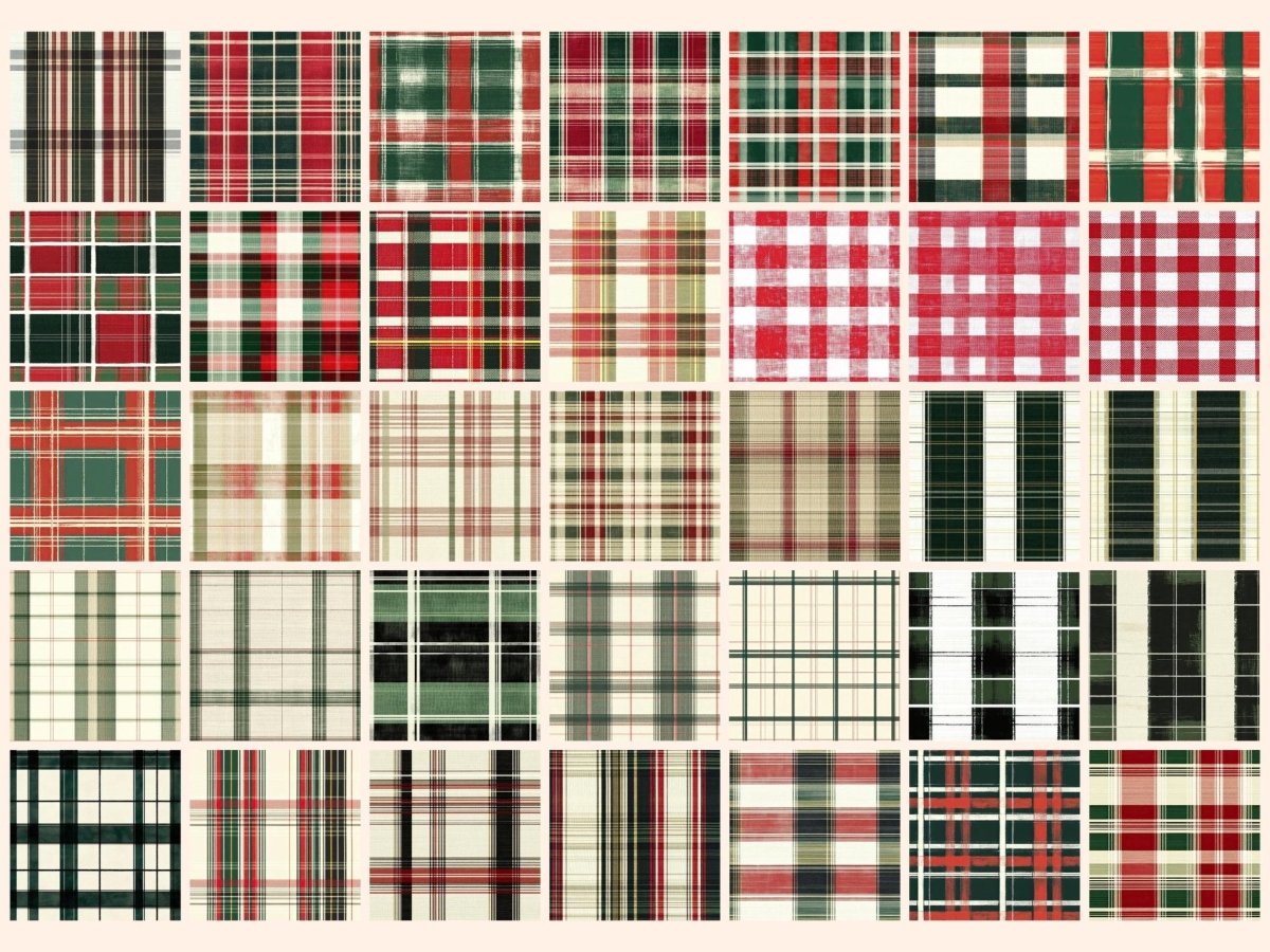 Merry Plaid Christmas #2 Seamless Digital Paper christmas seamless - Wonders Artist