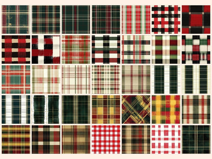 Merry Plaid Christmas Seamless Digital Paper christmas seamless - Wonders Artist