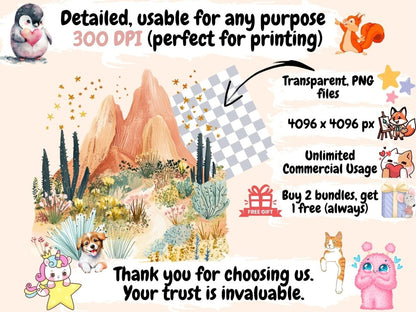 Mesas & Buttes Watercolor Clipart Buttes PNG Art - Wonders Artist