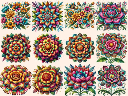 Mexican Flowers Clipart Cute flower art - Wonders Artist