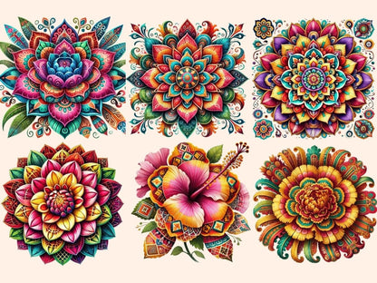 Mexican Flowers Clipart Cute flower art - Wonders Artist