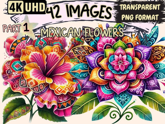 Mexican Flowers Clipart Cute flower art - Wonders Artist
