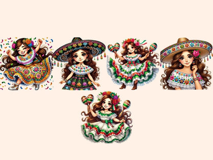 Mexican Girls Clipart Cute girl art - Wonders Artist