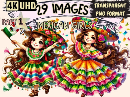 Mexican Girls Clipart Cute girl art - Wonders Artist