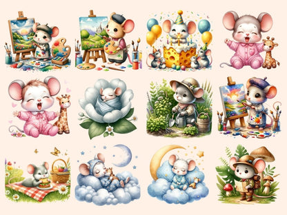 Mice Clipart animal clipart - Wonders Artist