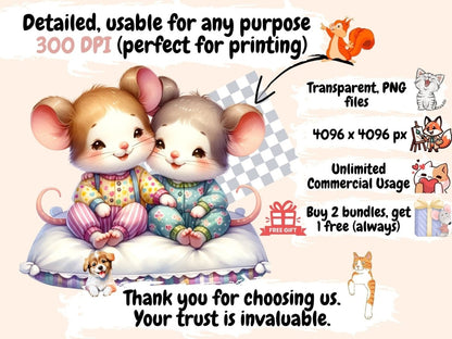 Mice Clipart animal clipart - Wonders Artist