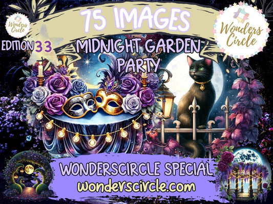 Midnight Garden Party Clipart (LIMITED EDITION) all - access - bundle new bundles all new mini - WondersArtist