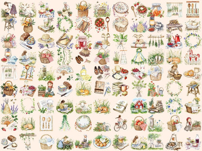 Midsommar Watercolor Clipart boho summer png floral crown clipart flower wreath png - WondersArtist