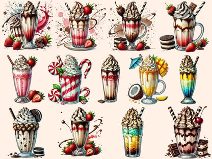 Milkshakes Clipart Cute milkshake art - Wonders Artist
