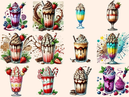 Milkshakes Clipart Cute milkshake art - Wonders Artist