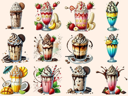 Milkshakes Clipart Cute milkshake art - Wonders Artist