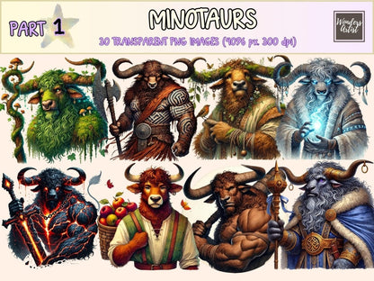Minotaurs Clipart ancient legend png - Wonders Artist