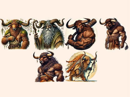 Minotaurs Clipart ancient legend png - Wonders Artist