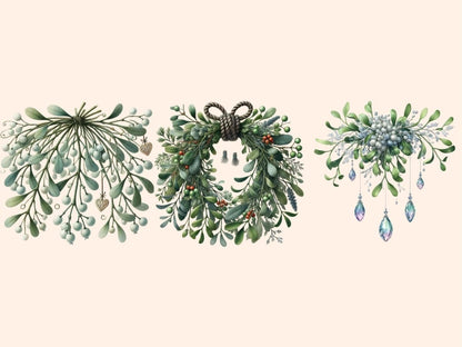 Mistletoe Garlands Clipart christmas clipart - Wonders Artist