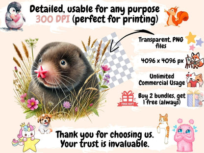 Mole Animals Clipart burrowing animals - Wonders Artist