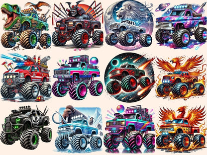 Monster Trucks (P2) Clipart 4x4 Trucks - Wonders Artist