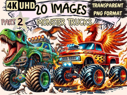 Monster Trucks (P2) Clipart 4x4 Trucks - Wonders Artist