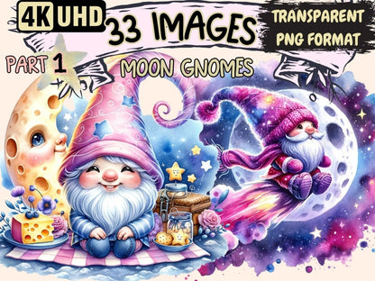Moon Gnomes Clipart cartoon gnomes - Wonders Artist