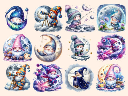 Moon Gnomes Clipart cartoon gnomes - Wonders Artist