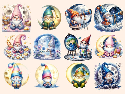 Moon Gnomes Clipart cartoon gnomes - Wonders Artist