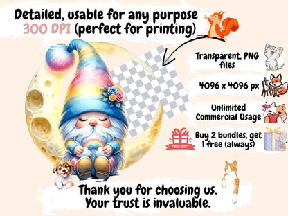 Moon Gnomes Clipart cartoon gnomes - Wonders Artist