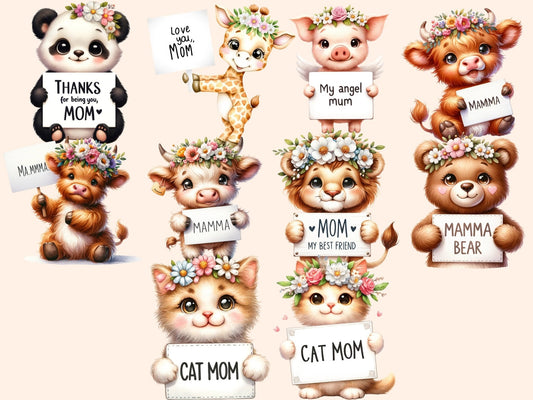 Mother's Day Animals Clipart