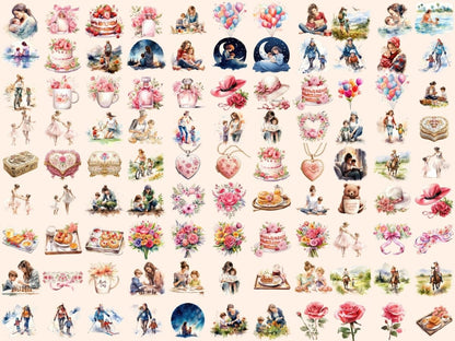 Mothers Watercolor Clipart mom clipart - Wonders Artist