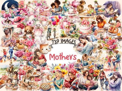 Mothers Watercolor Clipart mom clipart - Wonders Artist