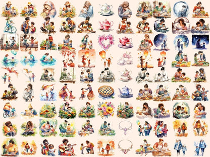 Mothers Watercolor Clipart mom clipart - Wonders Artist