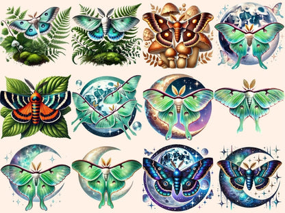 Moths (P2) Clipart Fluttering Moth - Wonders Artist