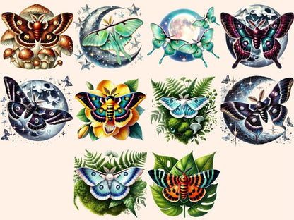 Moths (P2) Clipart Fluttering Moth - Wonders Artist