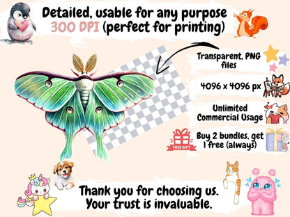 Moths (P2) Clipart Fluttering Moth - Wonders Artist